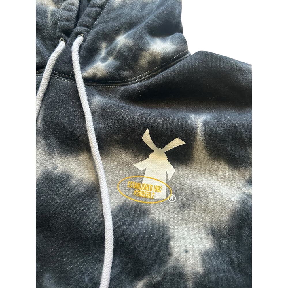 Dutch Bros Large Coffee Tie Dye Hoodie Sweatshirt Black/Gray Serving You Design - Picture 3 of 6